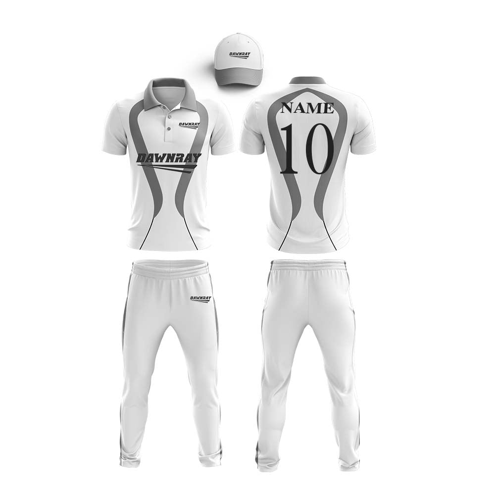 Cotton Cricket sublimation kit uniform, White, Solid at Rs 1050/set in  Meerut